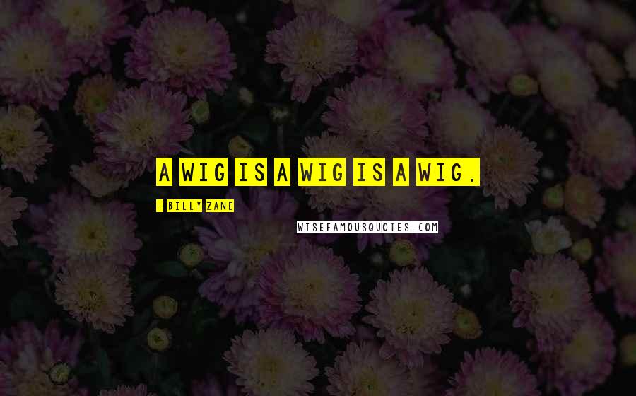 Billy Zane Quotes: A wig is a wig is a wig.