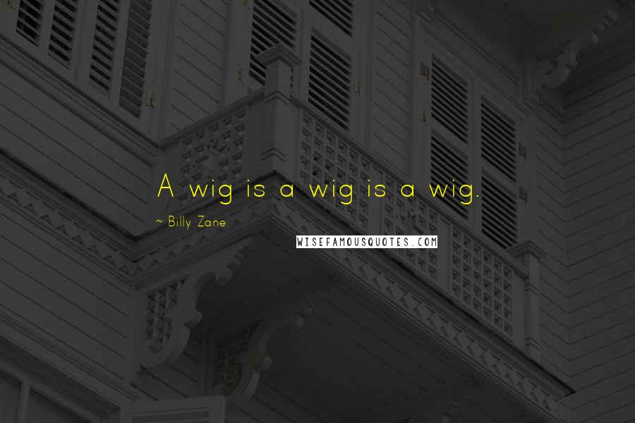 Billy Zane Quotes: A wig is a wig is a wig.