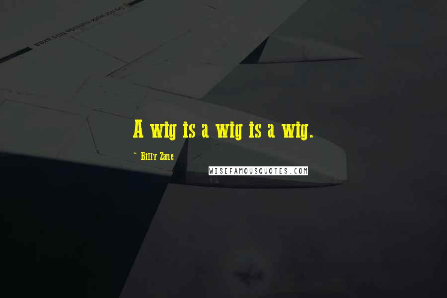 Billy Zane Quotes: A wig is a wig is a wig.