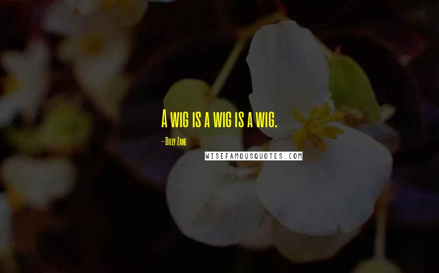 Billy Zane Quotes: A wig is a wig is a wig.