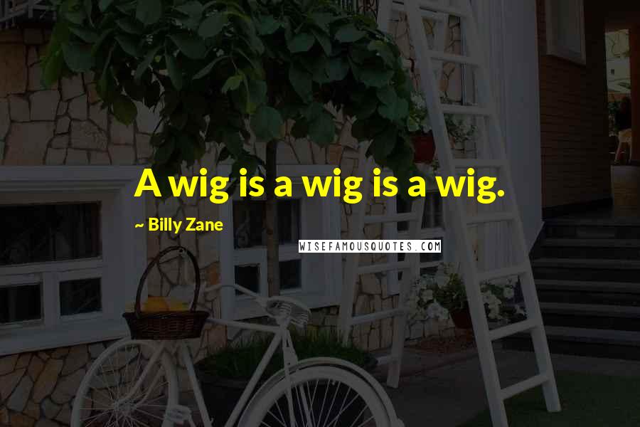 Billy Zane Quotes: A wig is a wig is a wig.