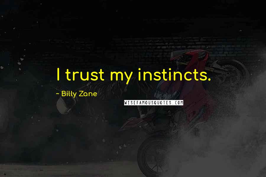 Billy Zane Quotes: I trust my instincts.