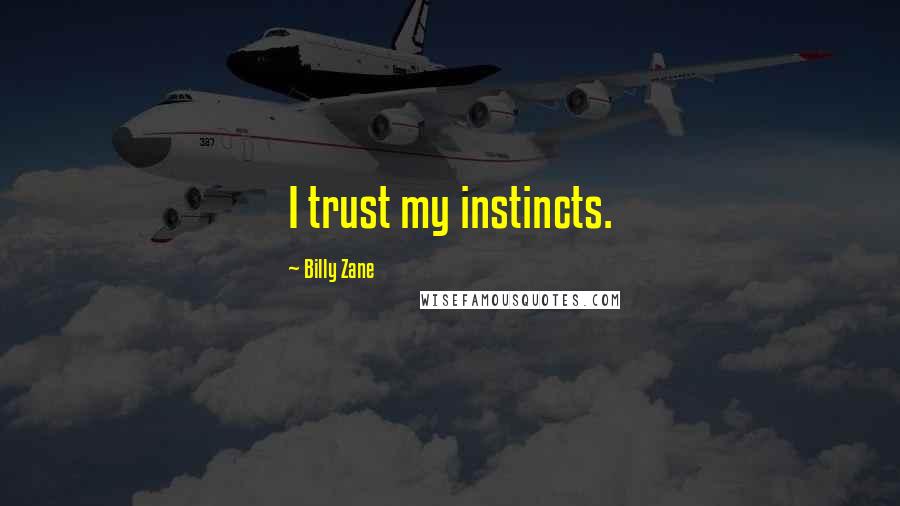 Billy Zane Quotes: I trust my instincts.