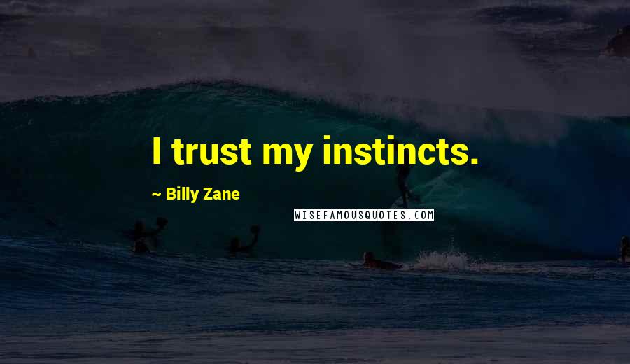 Billy Zane Quotes: I trust my instincts.