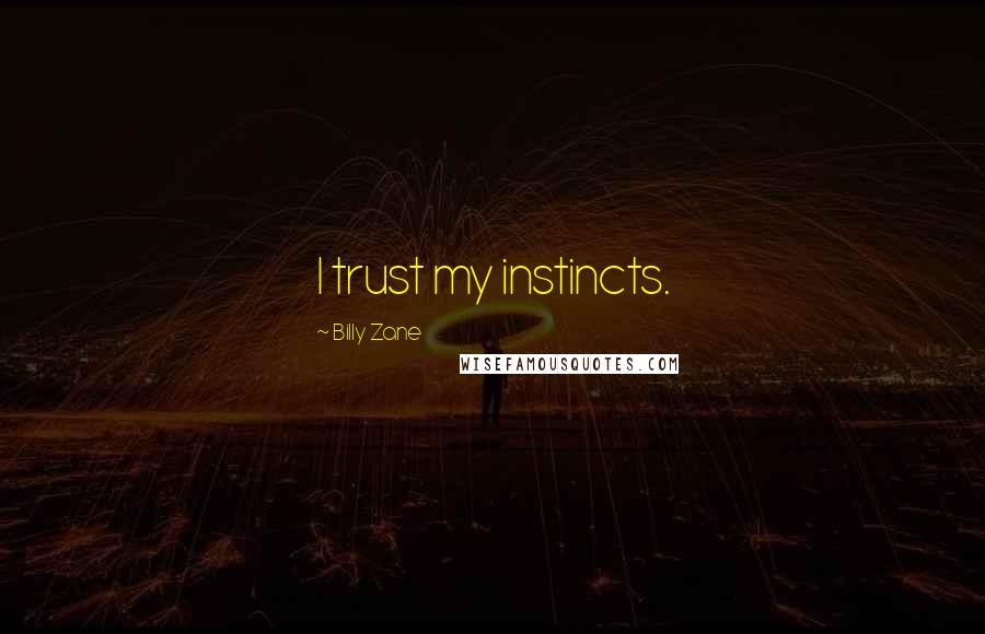 Billy Zane Quotes: I trust my instincts.