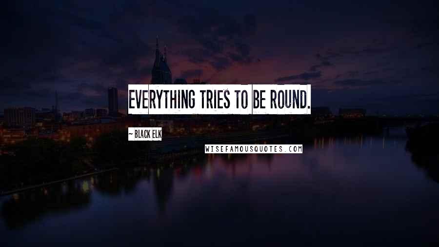 Black Elk Quotes: Everything tries to be round.