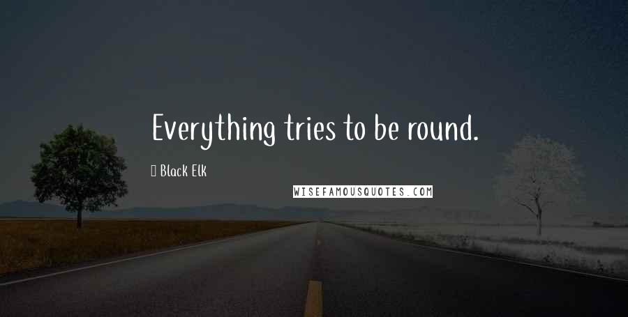 Black Elk Quotes: Everything tries to be round.