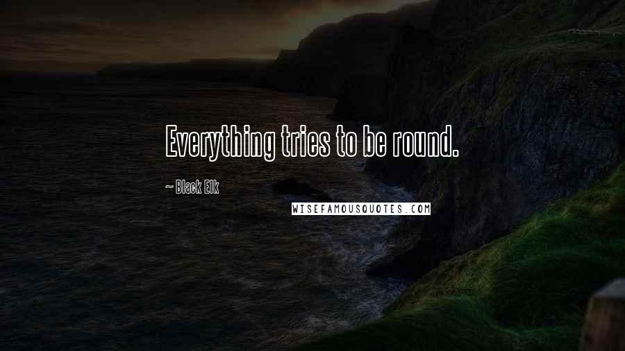 Black Elk Quotes: Everything tries to be round.