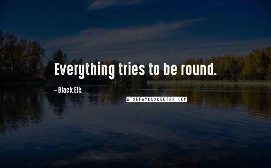 Black Elk Quotes: Everything tries to be round.