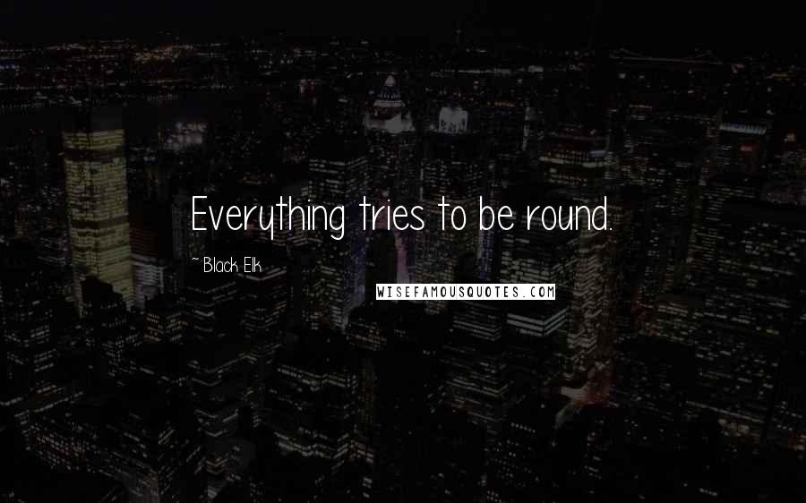 Black Elk Quotes: Everything tries to be round.
