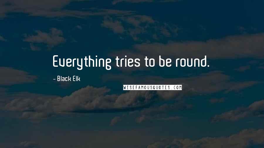 Black Elk Quotes: Everything tries to be round.