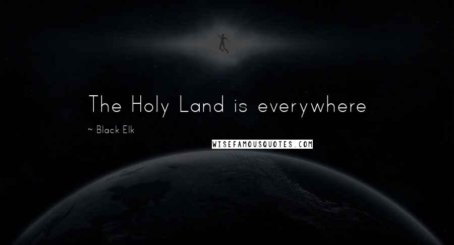 Black Elk Quotes: The Holy Land is everywhere