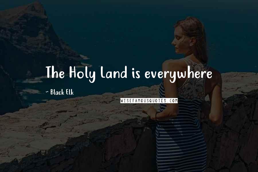 Black Elk Quotes: The Holy Land is everywhere