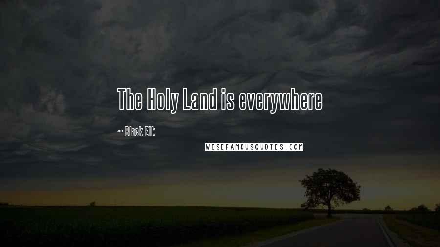 Black Elk Quotes: The Holy Land is everywhere