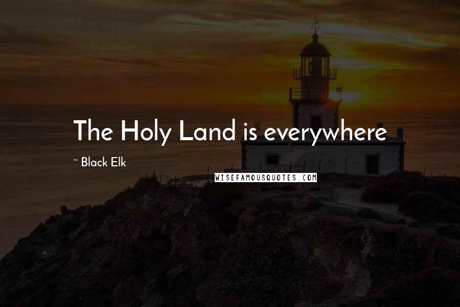 Black Elk Quotes: The Holy Land is everywhere