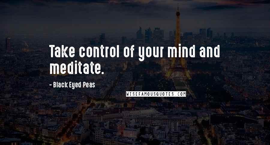 Black Eyed Peas Quotes: Take control of your mind and meditate.