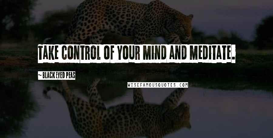 Black Eyed Peas Quotes: Take control of your mind and meditate.