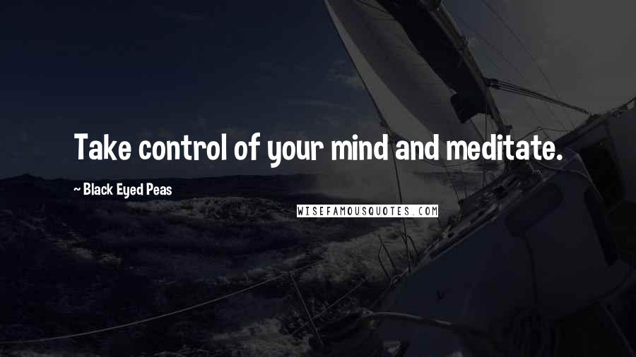 Black Eyed Peas Quotes: Take control of your mind and meditate.