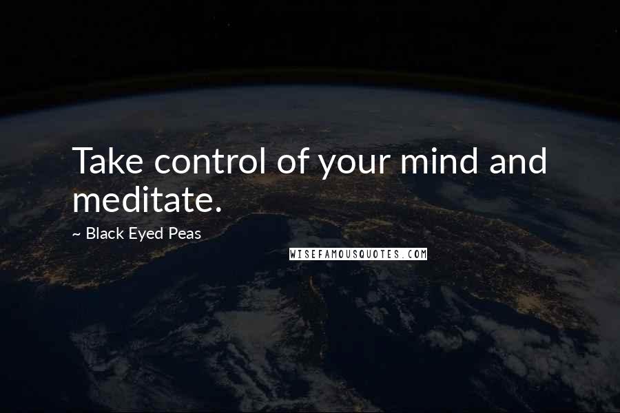 Black Eyed Peas Quotes: Take control of your mind and meditate.