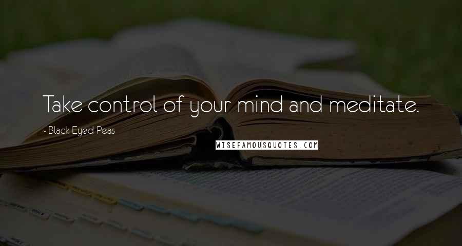 Black Eyed Peas Quotes: Take control of your mind and meditate.