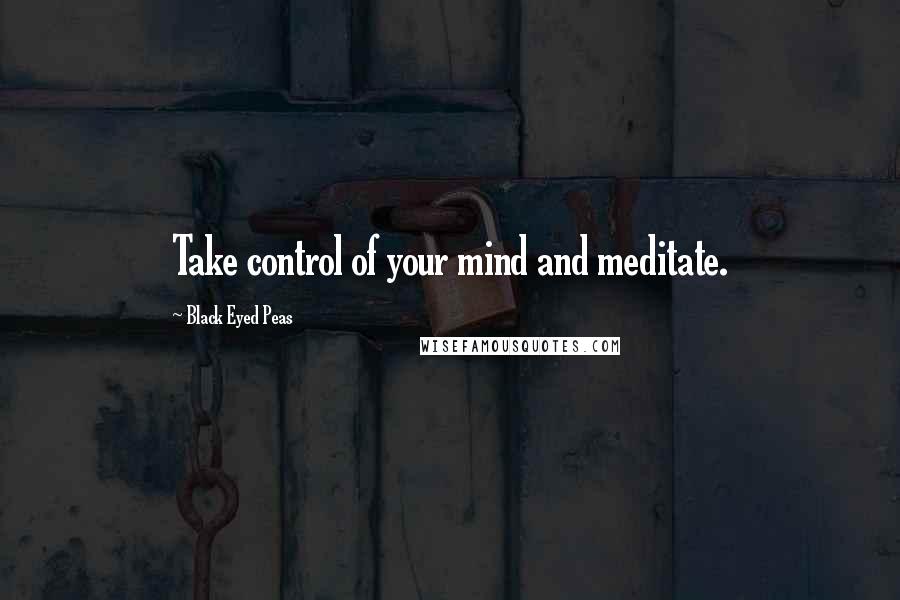 Black Eyed Peas Quotes: Take control of your mind and meditate.