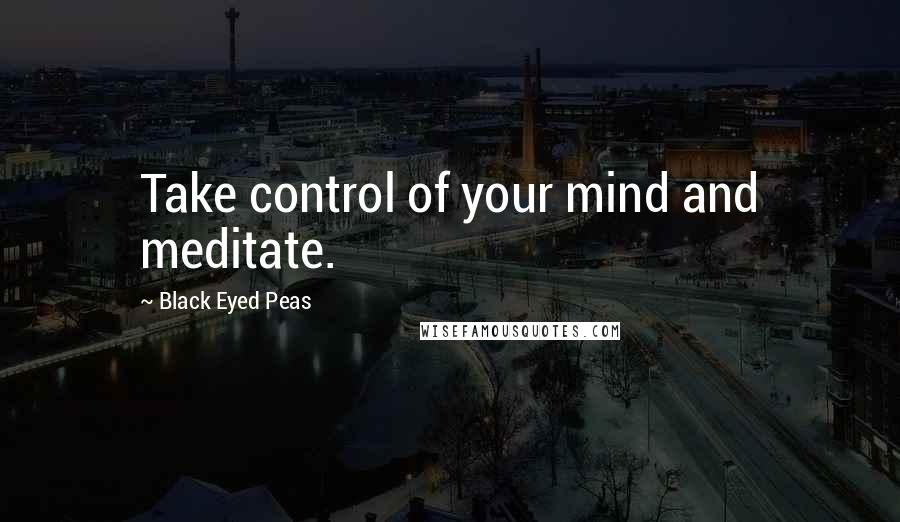 Black Eyed Peas Quotes: Take control of your mind and meditate.