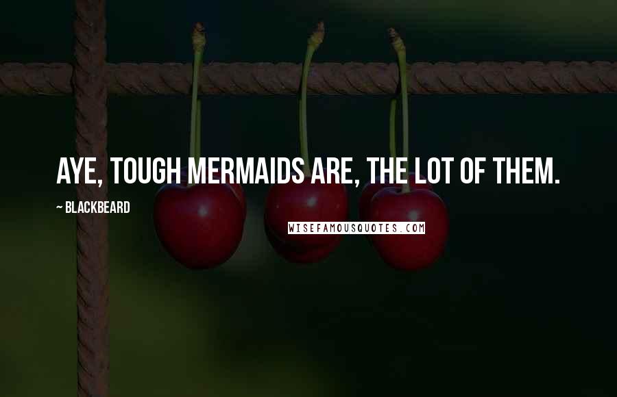 Blackbeard Quotes: Aye, tough mermaids are, the lot of them.