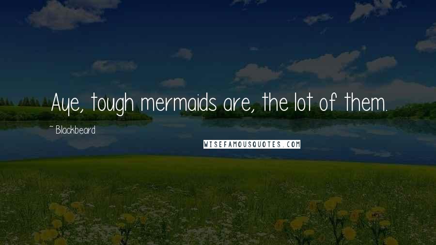 Blackbeard Quotes: Aye, tough mermaids are, the lot of them.