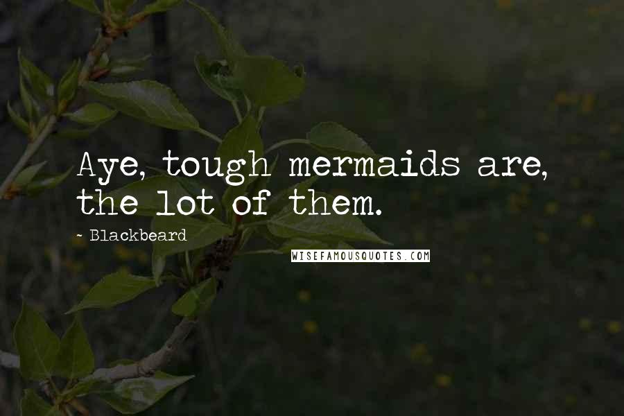 Blackbeard Quotes: Aye, tough mermaids are, the lot of them.