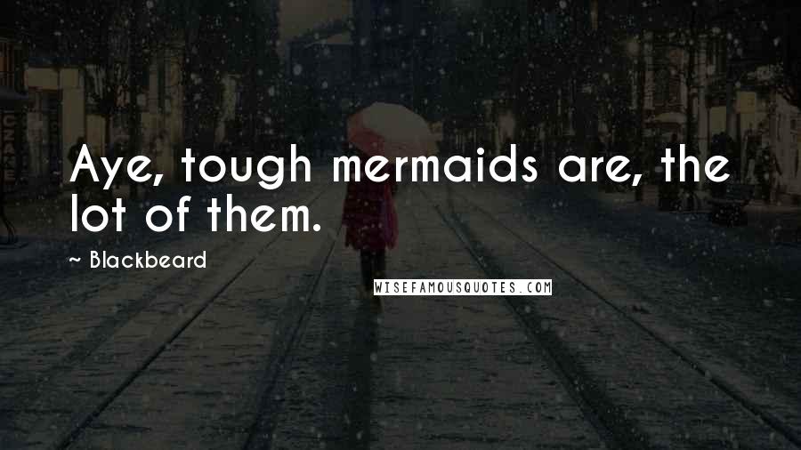 Blackbeard Quotes: Aye, tough mermaids are, the lot of them.
