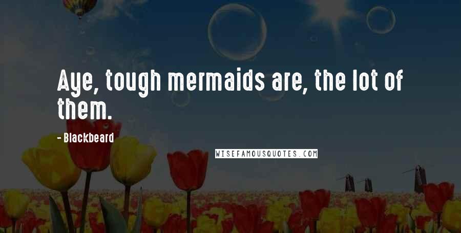 Blackbeard Quotes: Aye, tough mermaids are, the lot of them.
