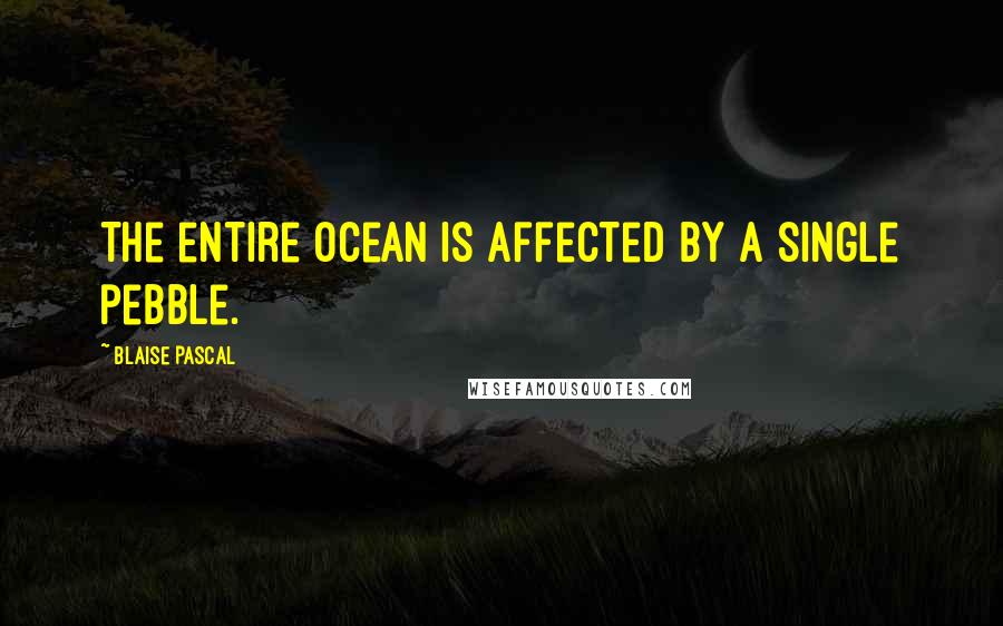 Blaise Pascal Quotes: The entire ocean is affected by a single pebble.