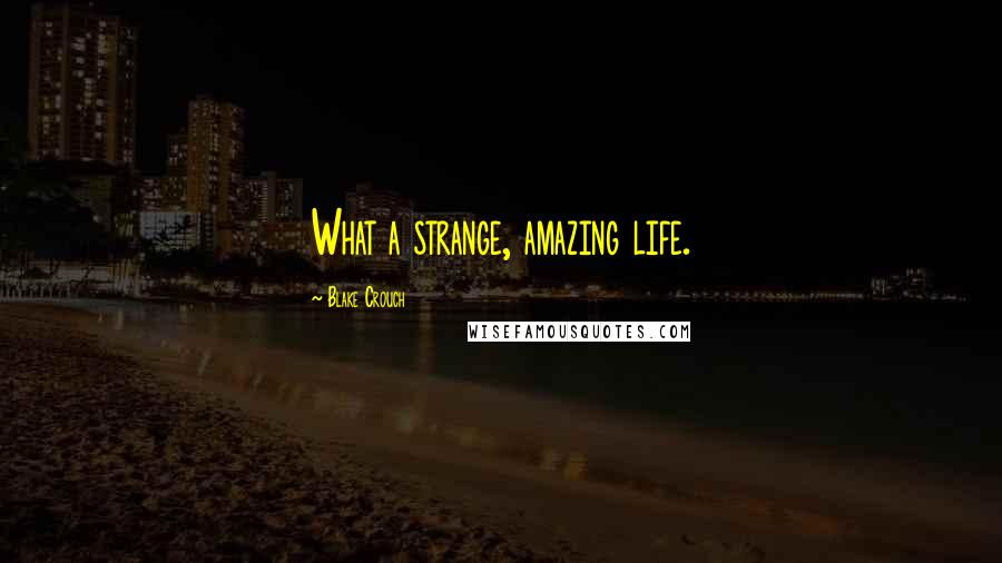 Blake Crouch Quotes: What a strange, amazing life.