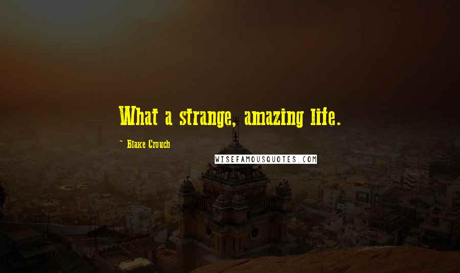 Blake Crouch Quotes: What a strange, amazing life.