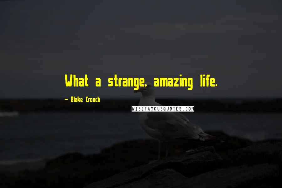 Blake Crouch Quotes: What a strange, amazing life.