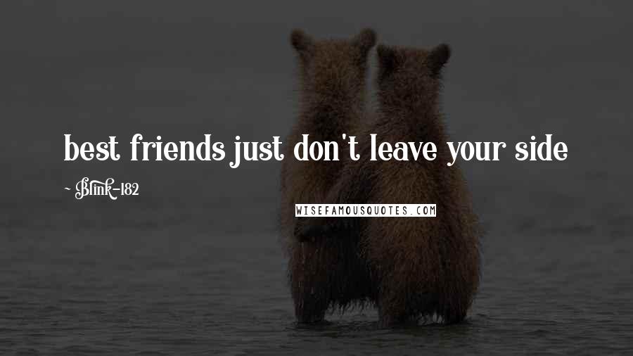 Blink-182 Quotes: best friends just don't leave your side