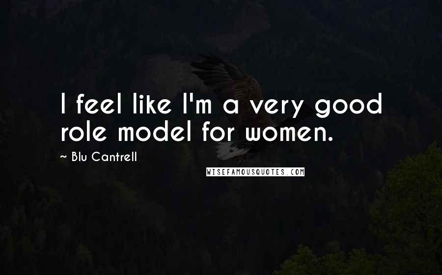 Blu Cantrell Quotes: I feel like I'm a very good role model for women.