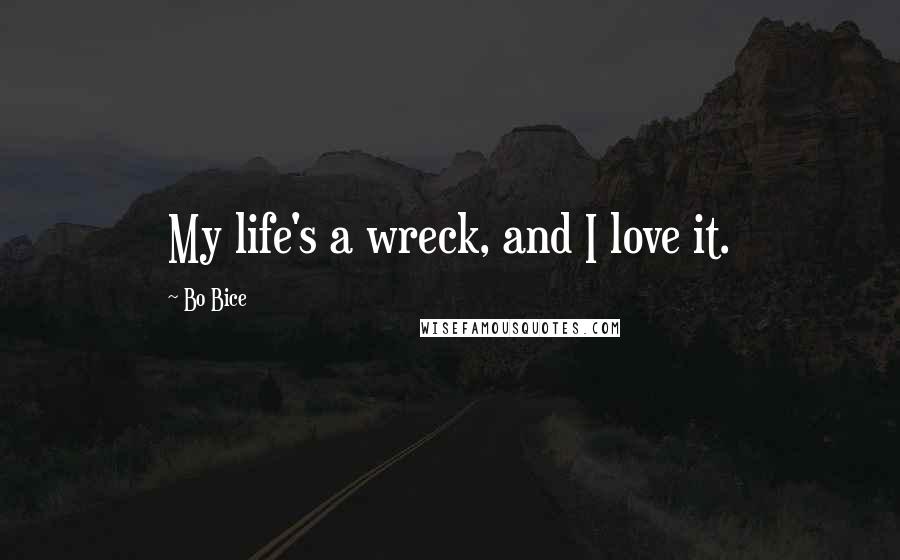 Bo Bice Quotes: My life's a wreck, and I love it.