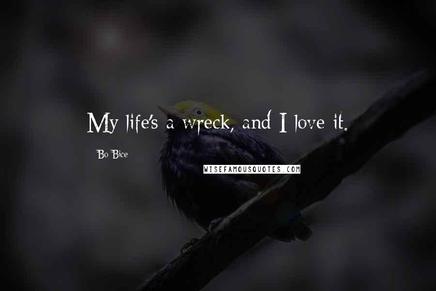 Bo Bice Quotes: My life's a wreck, and I love it.