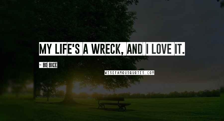 Bo Bice Quotes: My life's a wreck, and I love it.