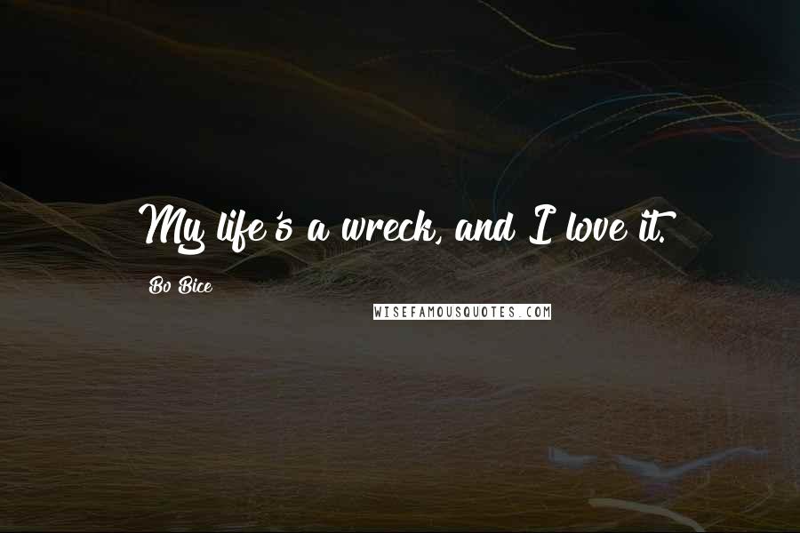 Bo Bice Quotes: My life's a wreck, and I love it.