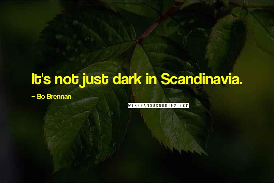 Bo Brennan Quotes: It's not just dark in Scandinavia.