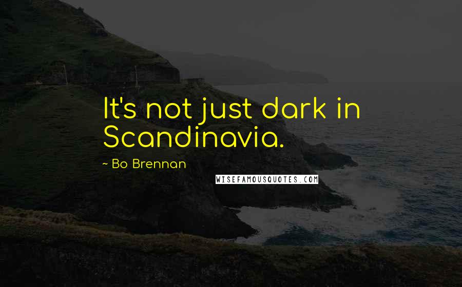 Bo Brennan Quotes: It's not just dark in Scandinavia.