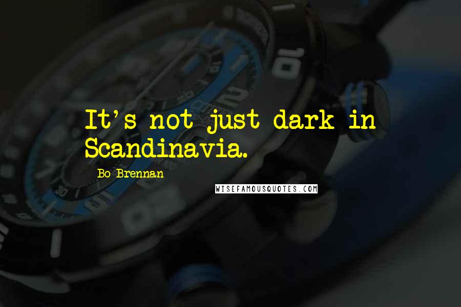 Bo Brennan Quotes: It's not just dark in Scandinavia.