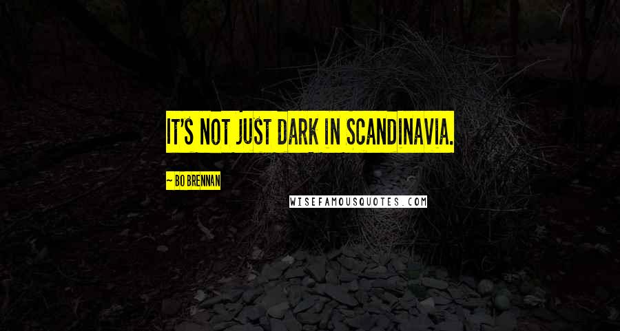 Bo Brennan Quotes: It's not just dark in Scandinavia.