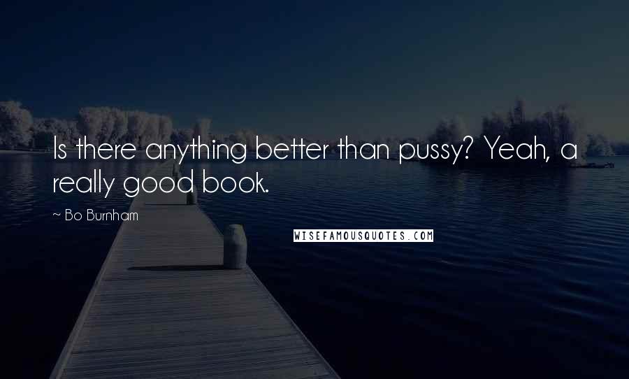 Bo Burnham Quotes: Is there anything better than pussy? Yeah, a really good book.