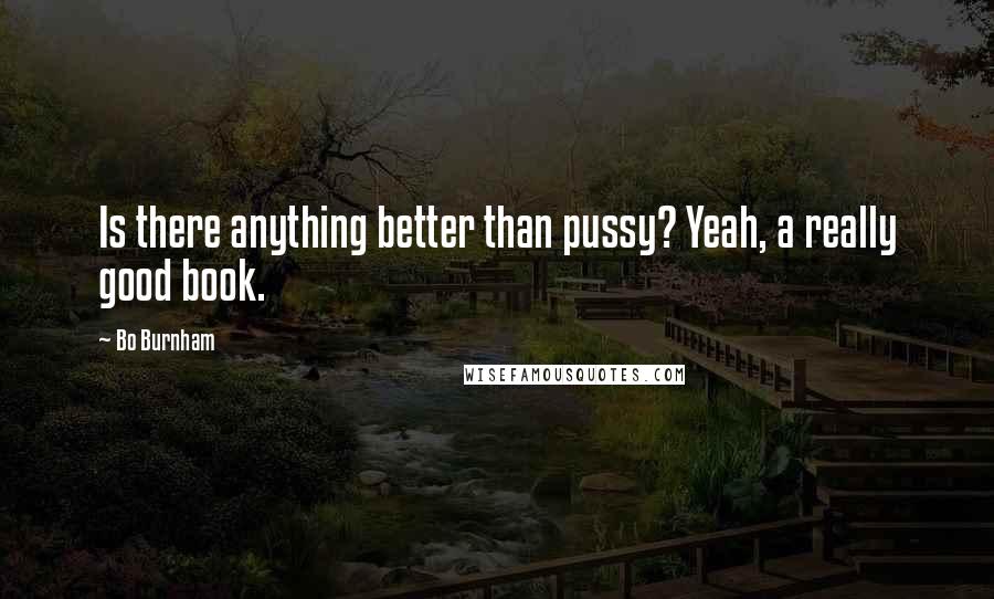Bo Burnham Quotes: Is there anything better than pussy? Yeah, a really good book.