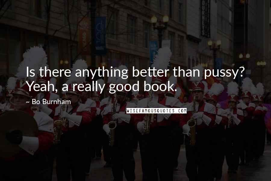 Bo Burnham Quotes: Is there anything better than pussy? Yeah, a really good book.