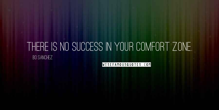Bo Sanchez Quotes: There is no success in your comfort zone.