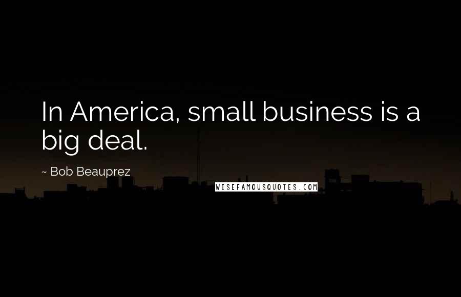 Bob Beauprez Quotes: In America, small business is a big deal.
